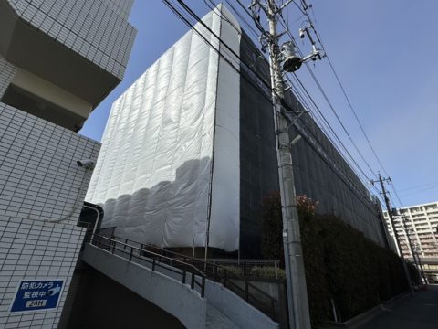 花小金井某所　マンション大規模修繕工事の足場工事